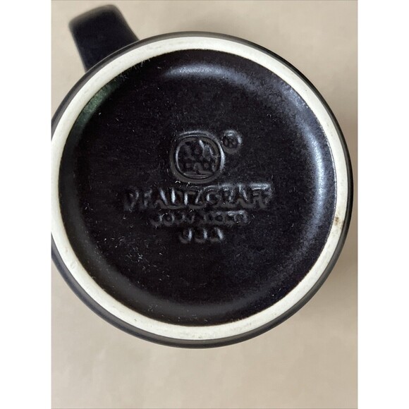 Pfaltzgraff  Black Mug Set Of 4 Made In USA Midnight‎ Sun Coffee Cup - Picture 5 of 7